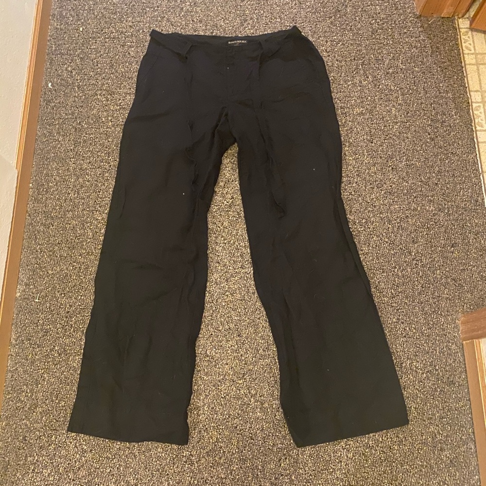 Banana Republic tie front linen pants